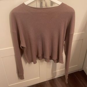 TNA (aritzia) waffle crew neck longsleeve.